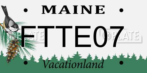 FTTE07 Maine License Plate