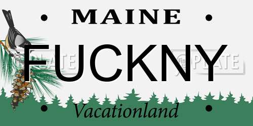 FUCKNY Maine License Plate