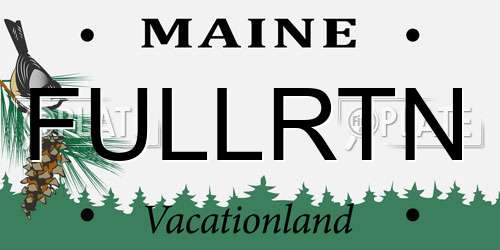 FULLRTN Maine License Plate