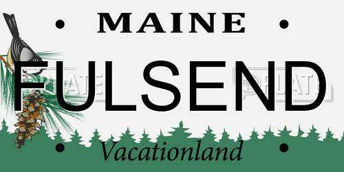FULSEND Maine License Plate