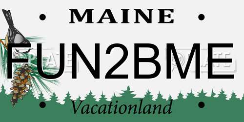 FUN2BME Maine License Plate