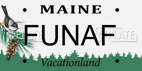 FUNAF Maine License Plate