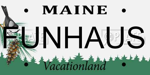 FUNHAUS Maine License Plate
