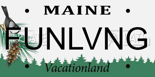 FUNLVNG Maine License Plate