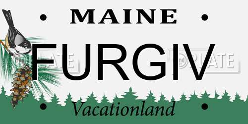 FURGIV Maine License Plate