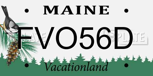 FVO56D Maine License Plate