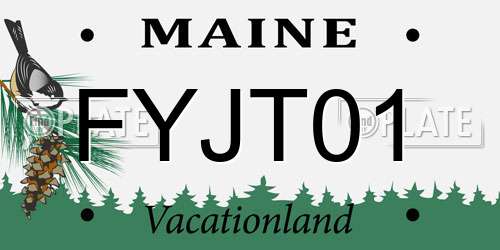 FYJT01 Maine License Plate