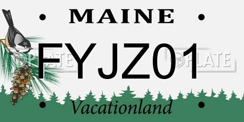 FYJZ01 Maine License Plate