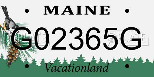 G02365G Maine License Plate