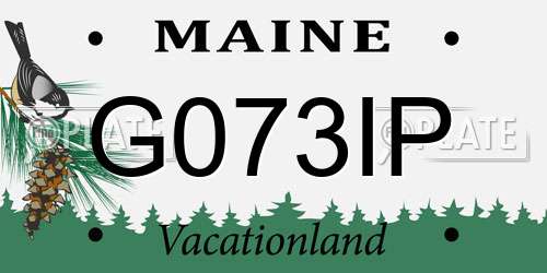 G073IP Maine License Plate