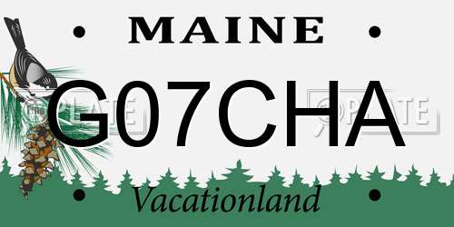 G07CHA Maine License Plate