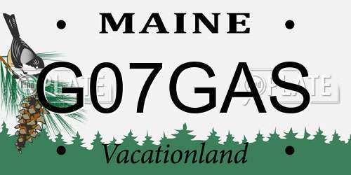 G07GAS Maine License Plate