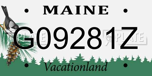 G09281Z Maine License Plate