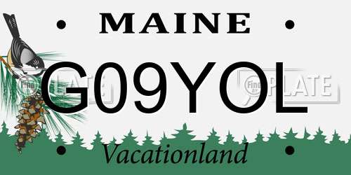 G09YOL Maine License Plate