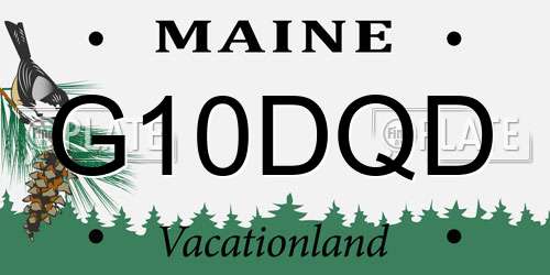 G10DQD Maine License Plate
