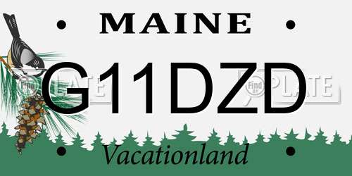 G11DZD Maine License Plate
