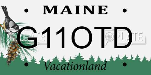 G11OTD Maine License Plate