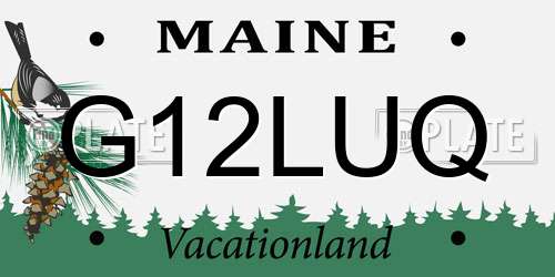 G12LUQ Maine License Plate