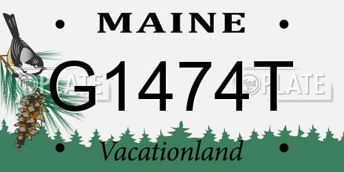 G1474T Maine License Plate