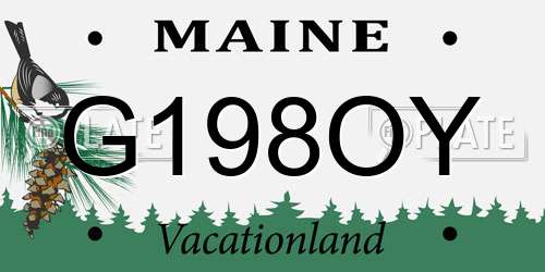 G198OY Maine License Plate