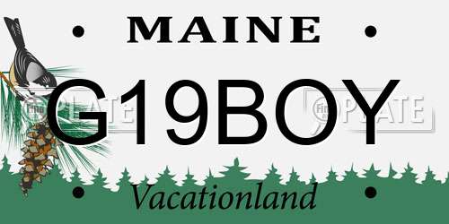G19BOY Maine License Plate