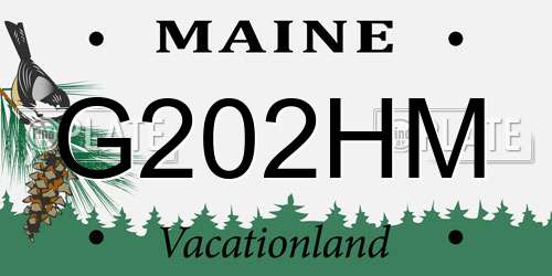 G202HM Maine License Plate