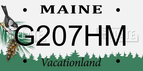 G207HM Maine License Plate