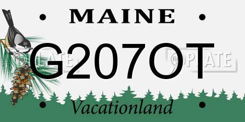 G207OT Maine License Plate