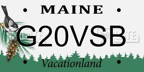 G20VSB Maine License Plate