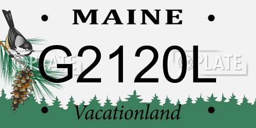 G2120L Maine License Plate