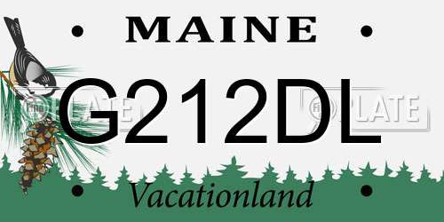 G212DL Maine License Plate