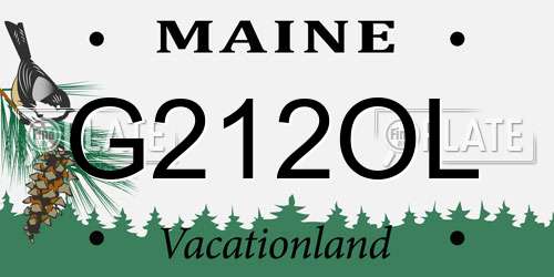 G212OL Maine License Plate