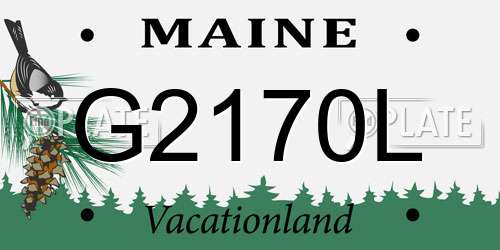 G2170L Maine License Plate