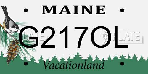 G217OL Maine License Plate