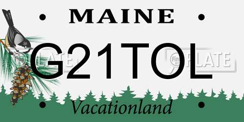 G21TOL Maine License Plate
