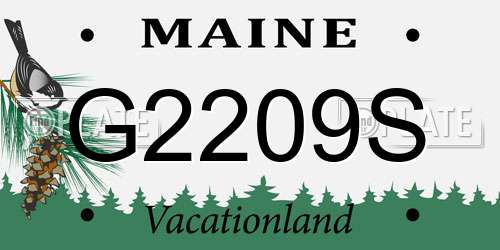 G2209S Maine License Plate