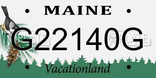 G22140G Maine License Plate