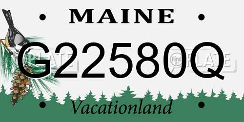 G22580Q Maine License Plate