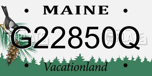 G22850Q Maine License Plate