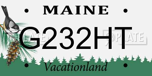G232HT Maine License Plate