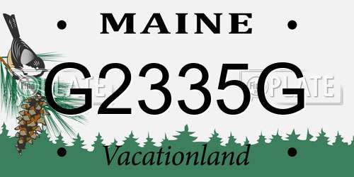 G2335G Maine License Plate