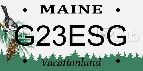 G23ESG Maine License Plate