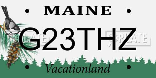 G23THZ Maine License Plate