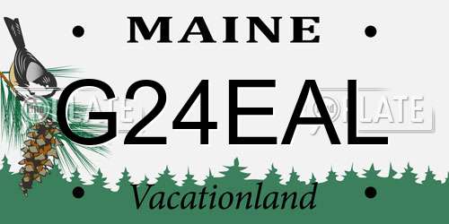 G24EAL Maine License Plate