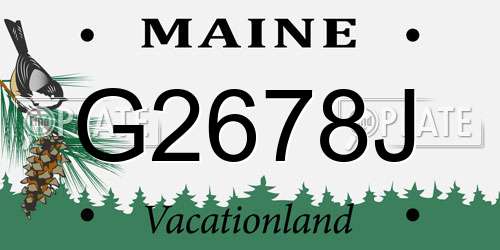 G2678J Maine License Plate