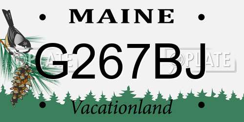 G267BJ Maine License Plate
