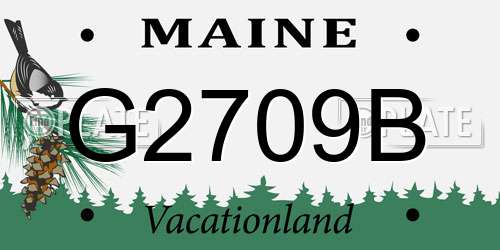 G2709B Maine License Plate