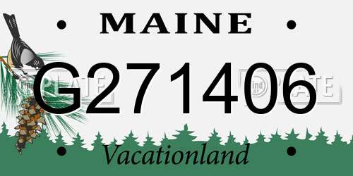 G271406 Maine License Plate