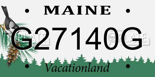G27140G Maine License Plate