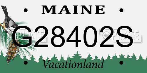 G28402S Maine License Plate